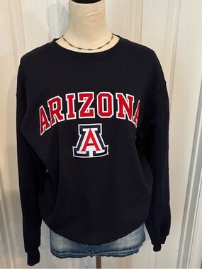 Champion Black Arizona Crewneck Sweatshirt with Red & White Logo